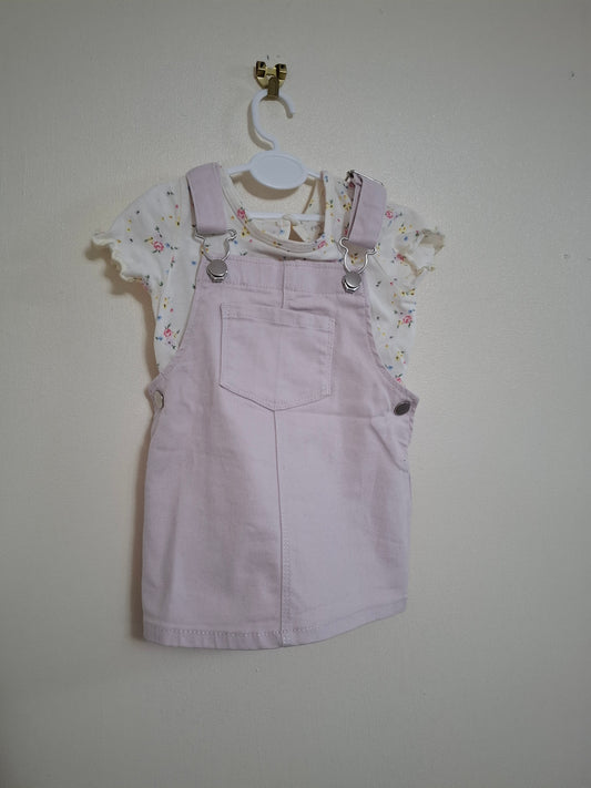 6-9m: Lilac Soft Denim Dress Set
