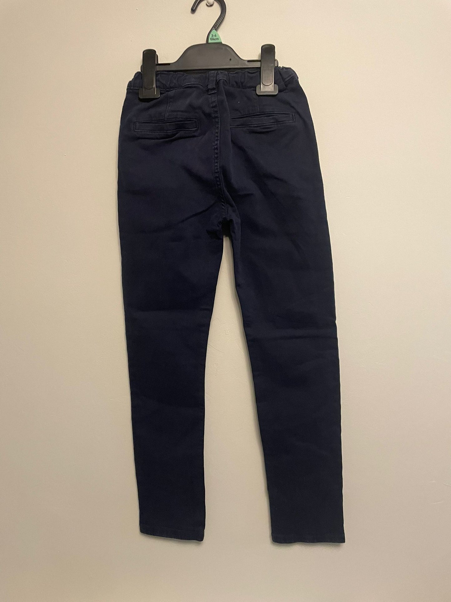 8y: Navy Chino Style Trousers