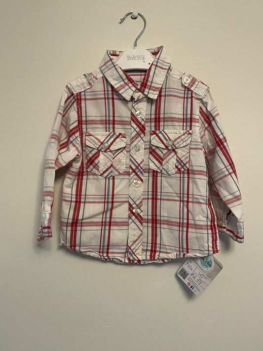 9-12m: Cotton Chequered Shirt