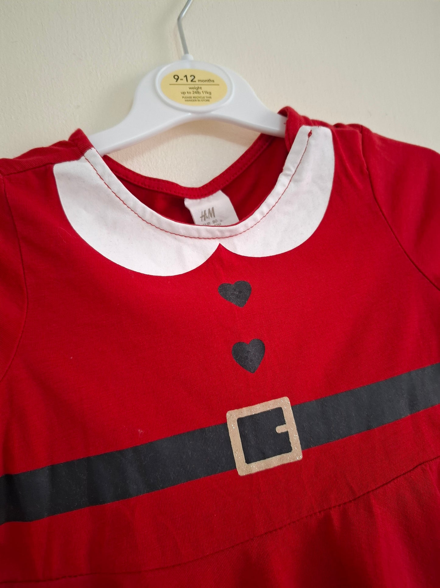 9-12m: Cotton Santa Dress