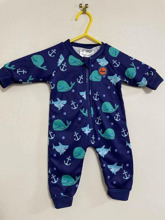 0-3m: Padded All-in-One Swimsuit