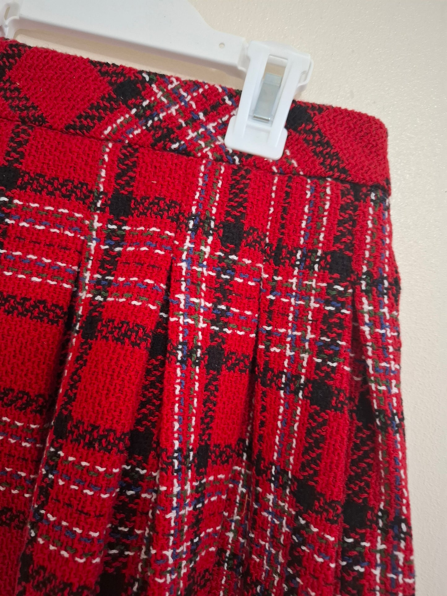 3-4y: Tartan Knitted Skirt