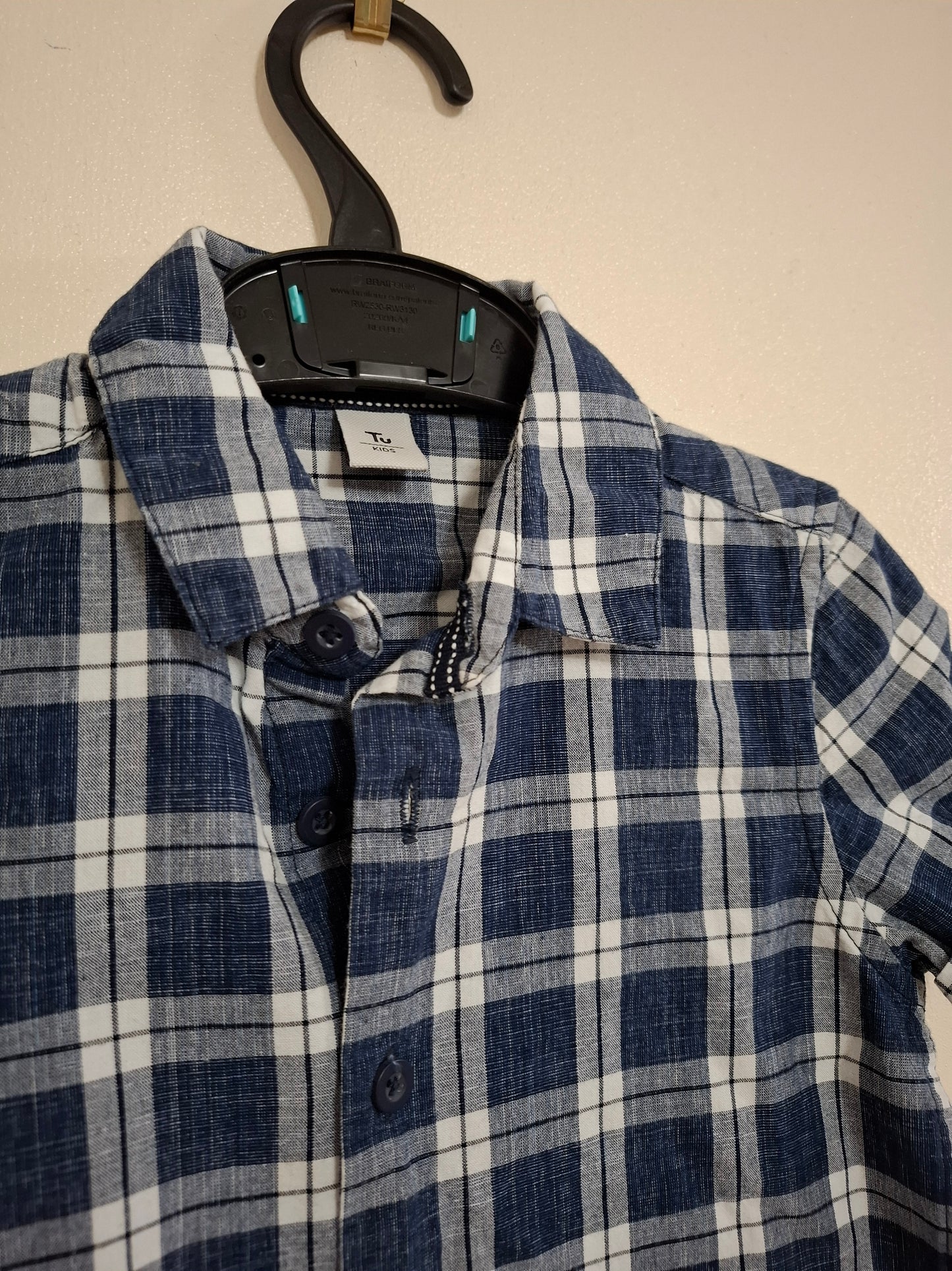 4y: Cotton Chequered Shirt