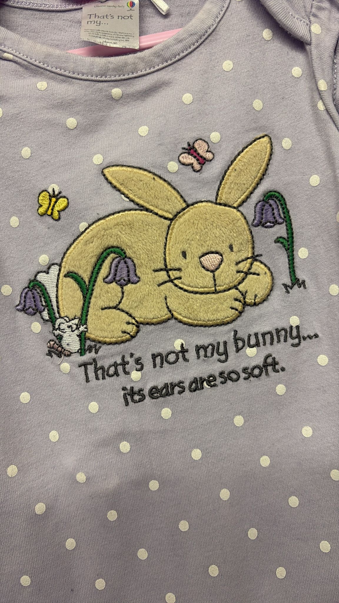 3-6m: 'That's not my bunny...' Romper
