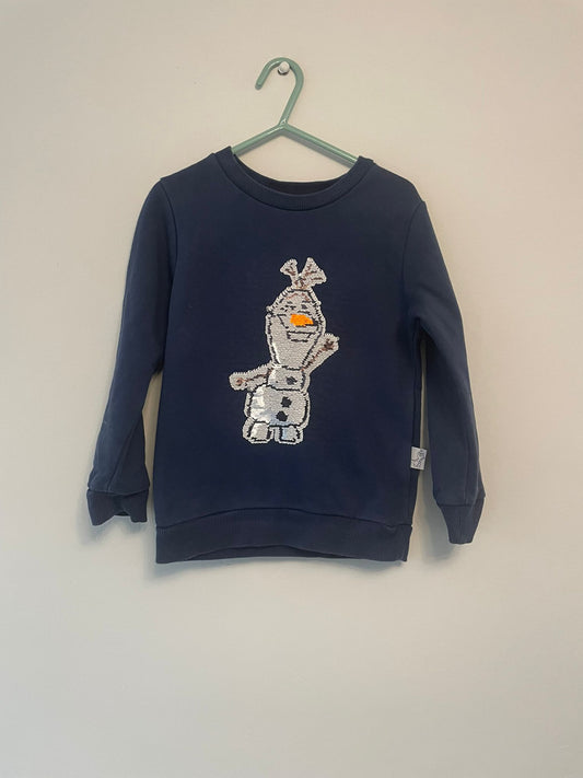 4-5y: M&S Reversible Sequin Olaf Jumper