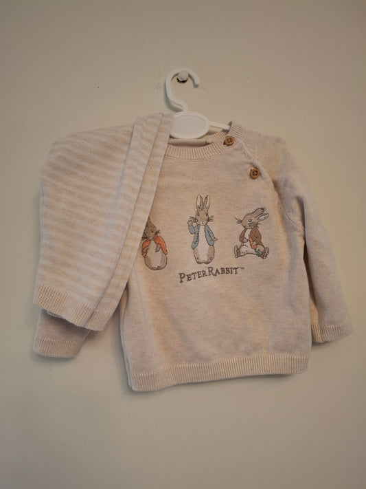 3-6m: Peter Rabbit Knitted Set