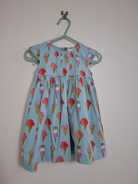 9-12m: Ice Cream Cotton Dress