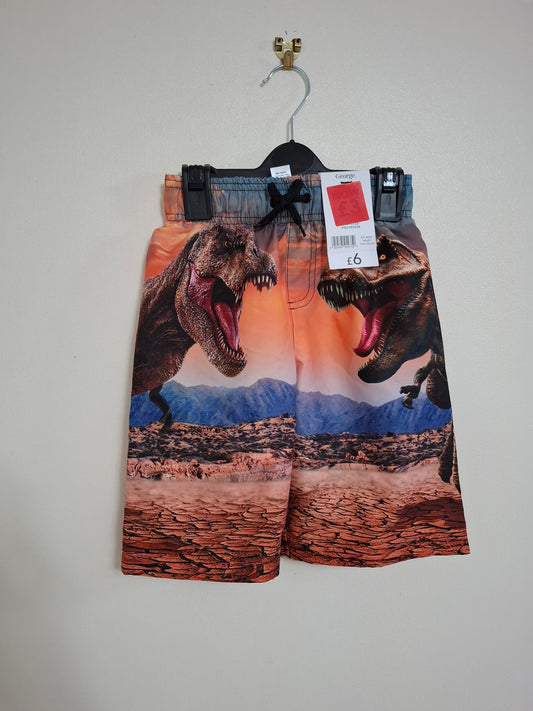 6-7y: BNWT George Dino Swimming Shorts