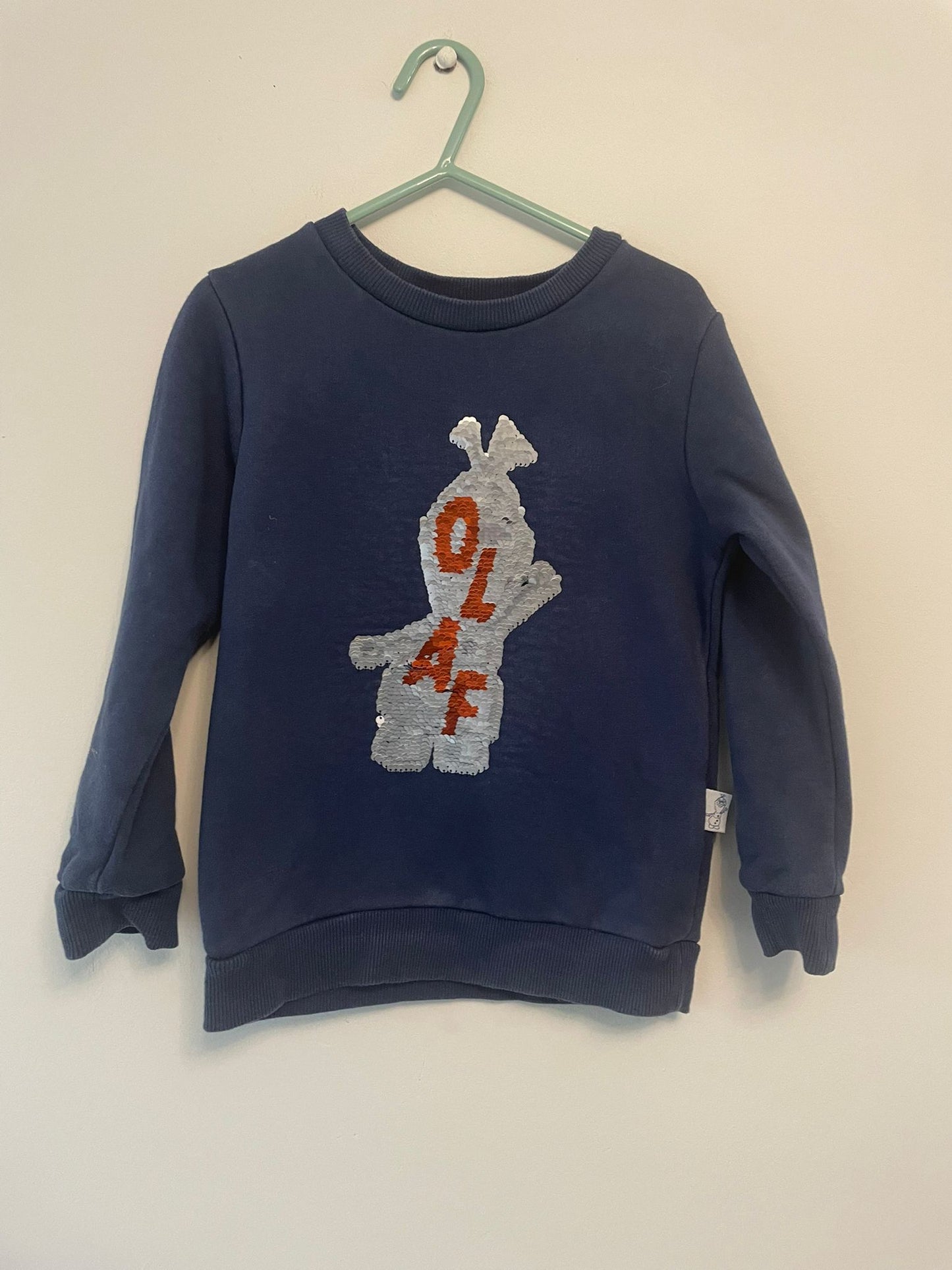 4-5y: M&S Reversible Sequin Olaf Jumper