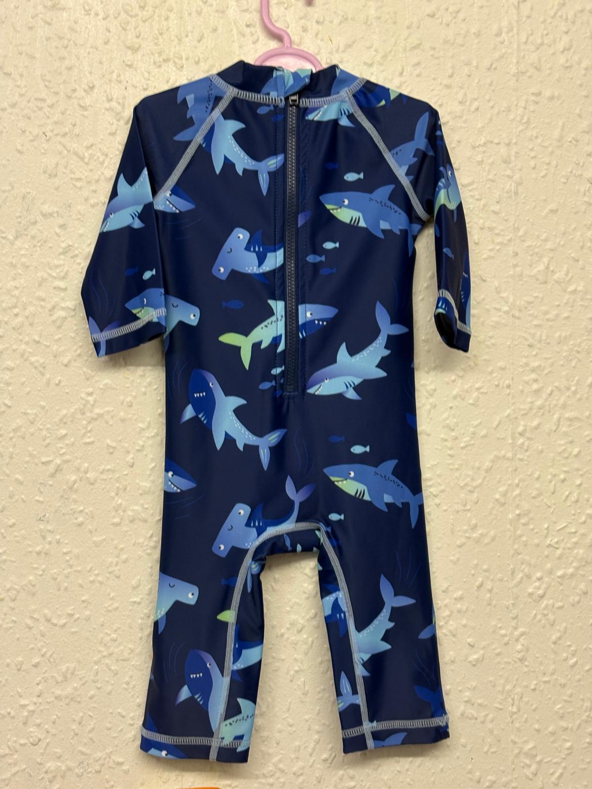 3-6m: BNWT Shark All-in-One Swimsuit