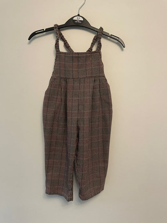 12-18m: Next Tartan Wool Dungarees