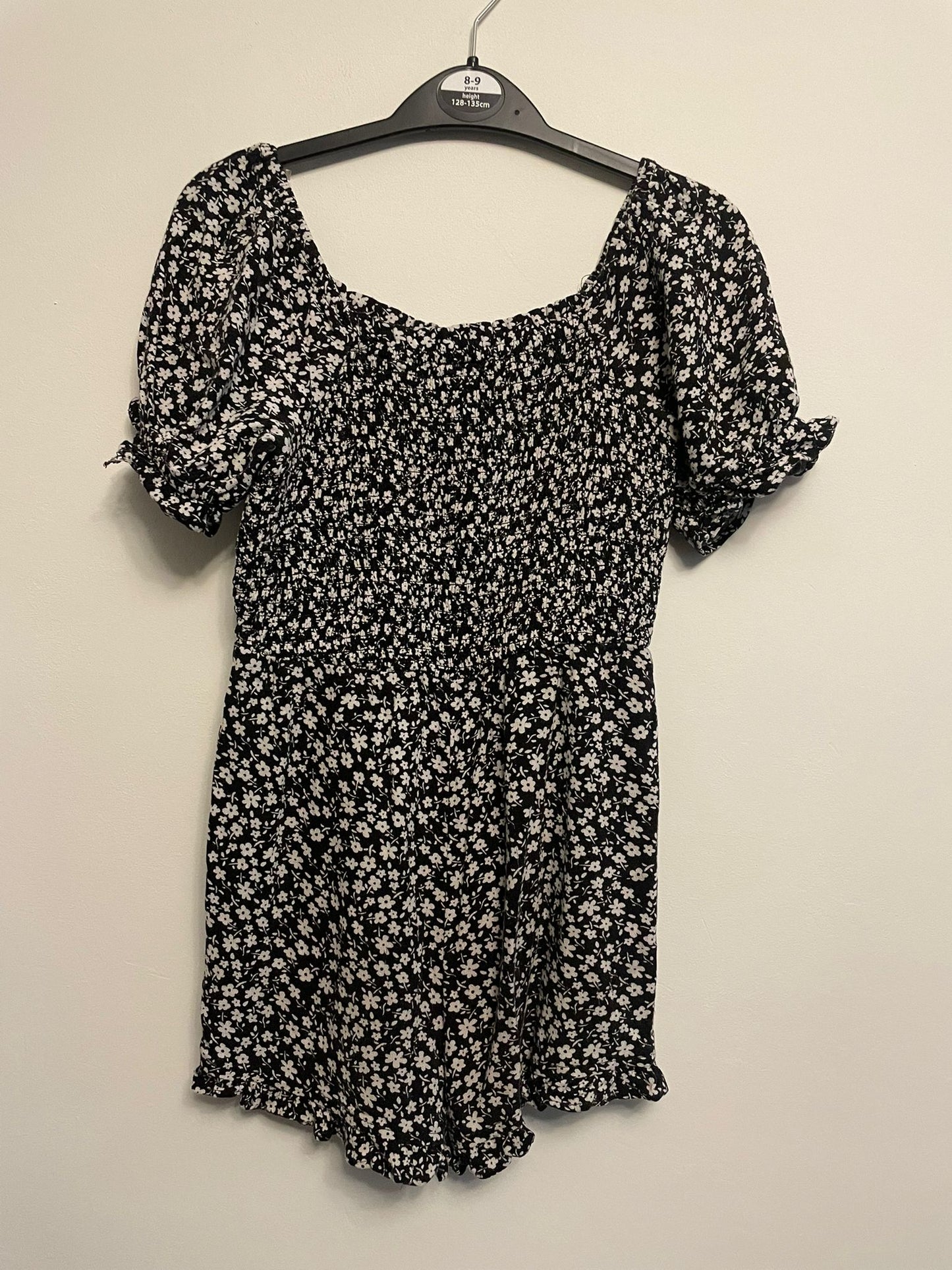 8y: Viscose Floral Playsuit