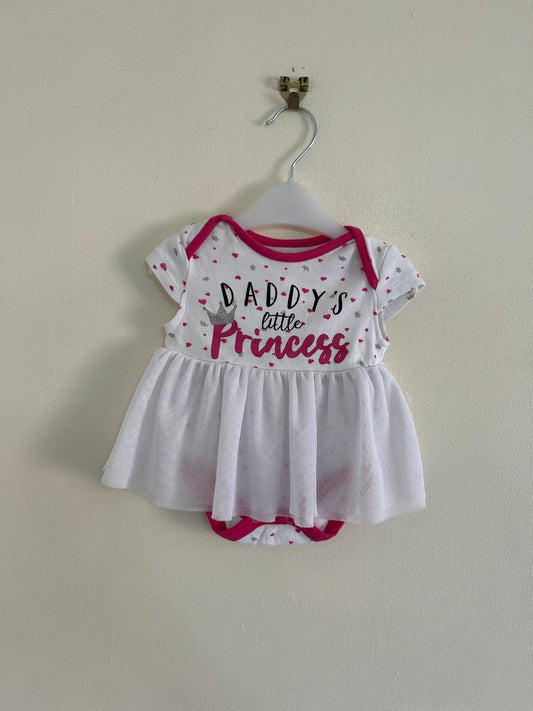 0-3m: "Daddy's Little Princess" Tutu Vest