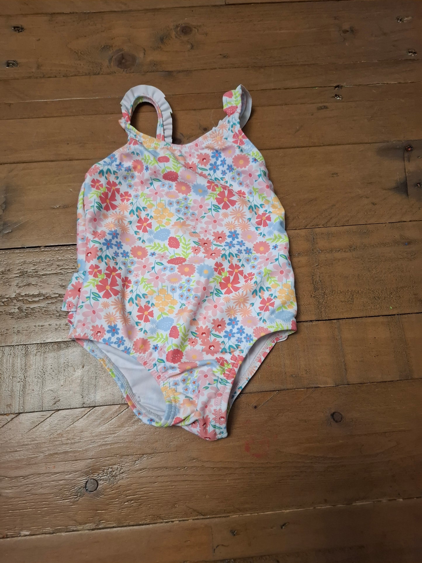 3-6m: Floral Swimming Costume