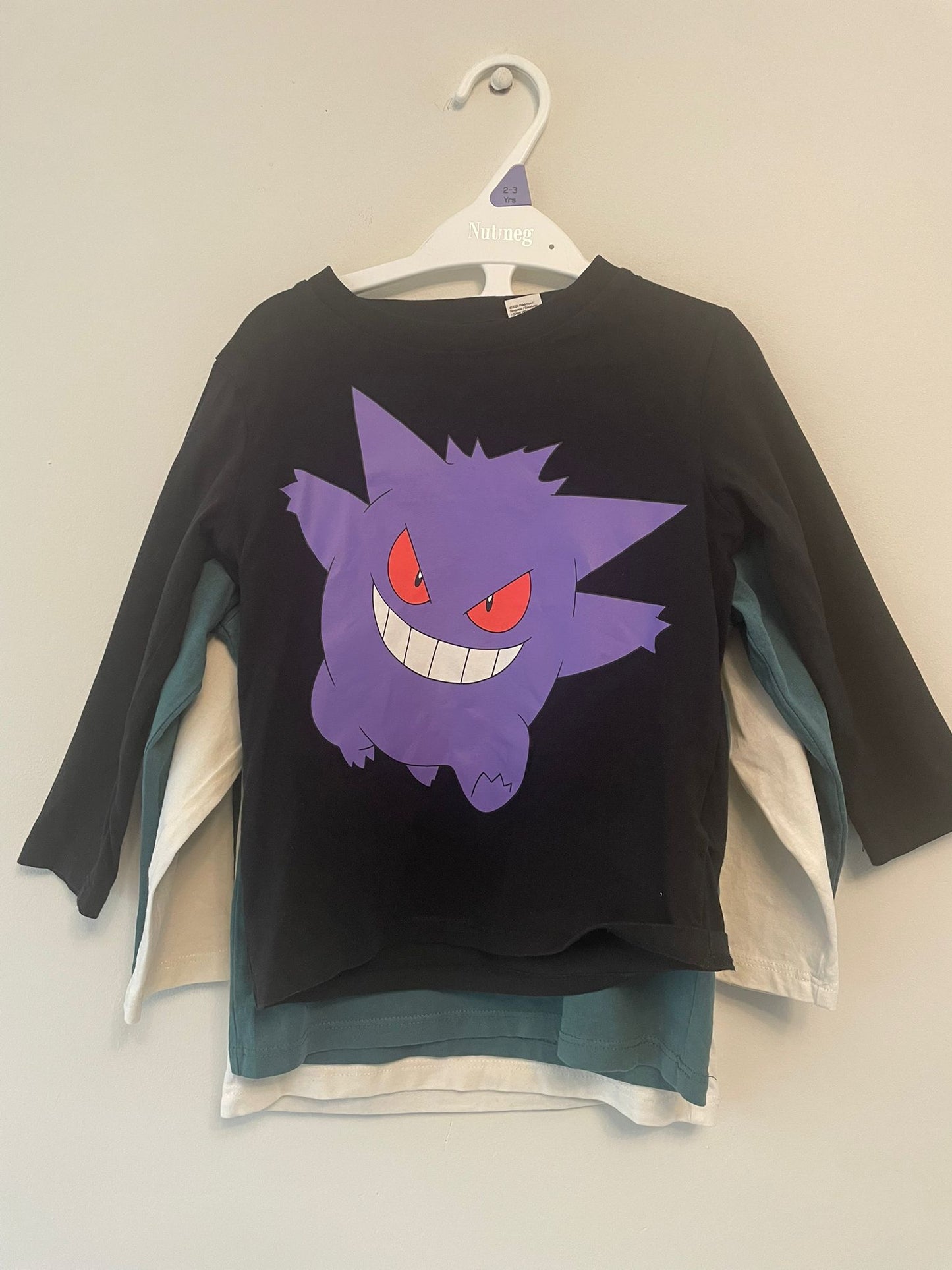 2-4y: Set of 3 Pokemon Long Sleeved Tops