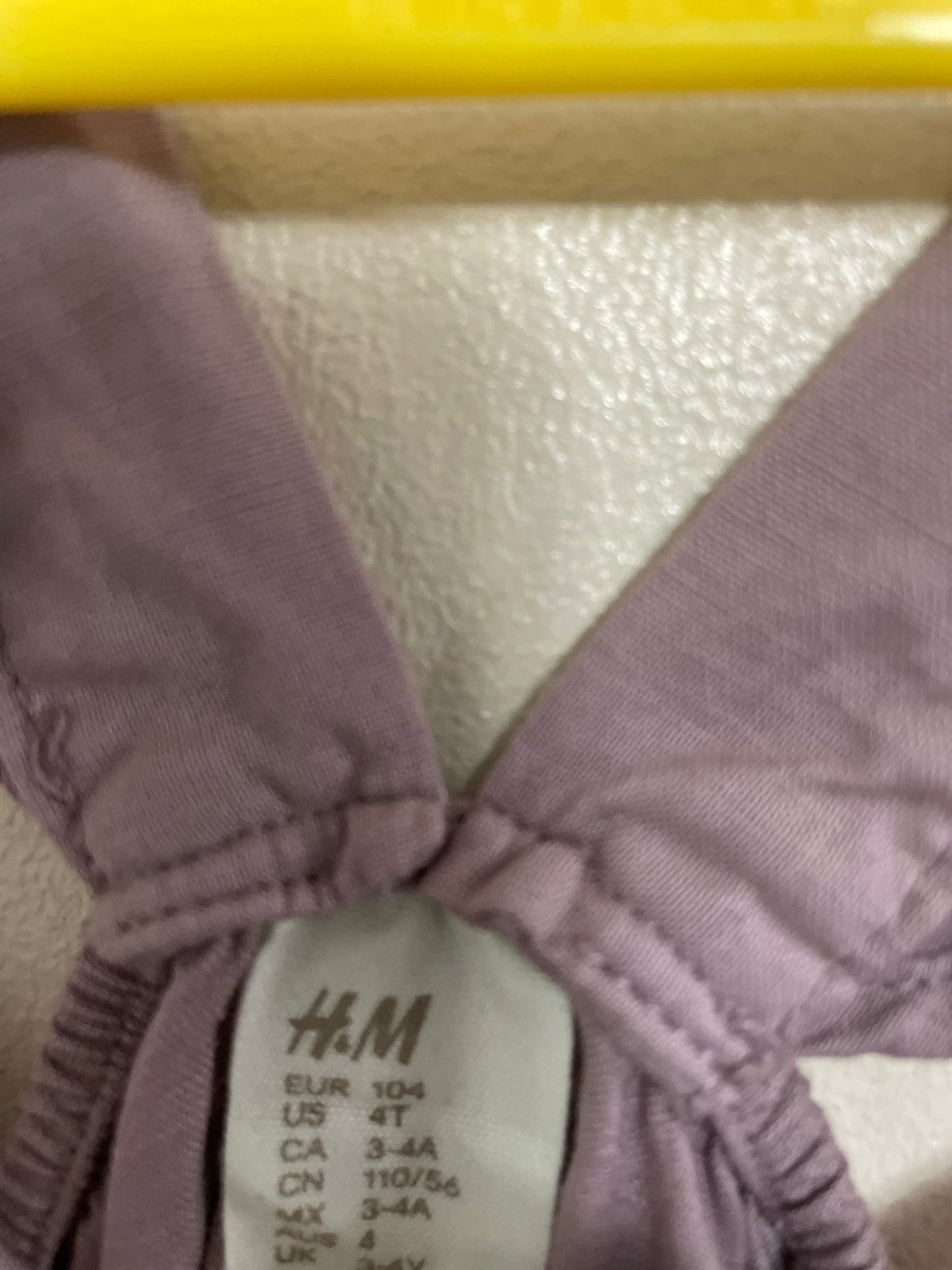 3-4y: Purple Cotton Pinafore Dress