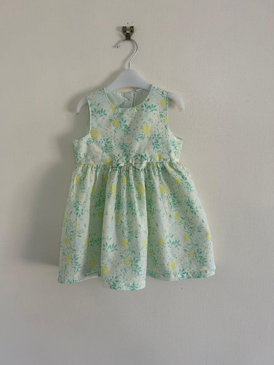 9-12m: Mint Green Cotton Dress