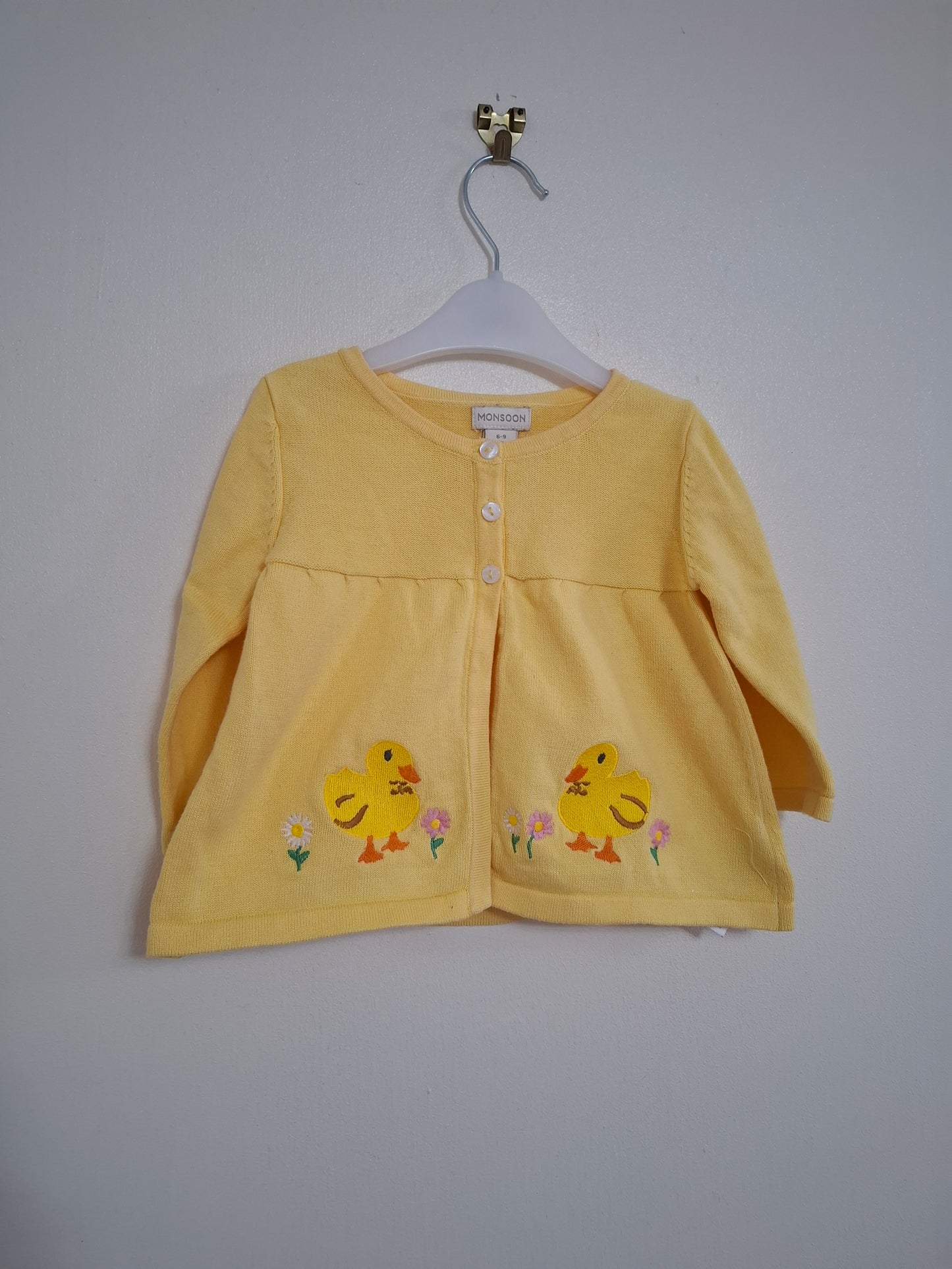 6-9m: Monsoon Beautiful Embroidered Cardigan