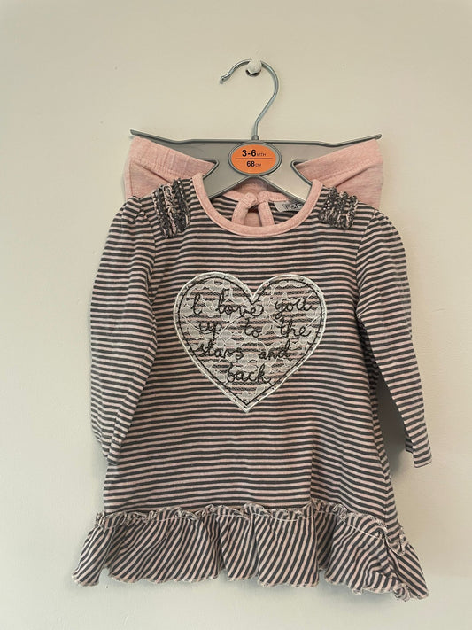 0-3m: "I love you up to the stars and back" Legging Set