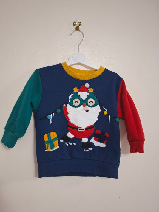12-18m: Next Applique Santa Jumper