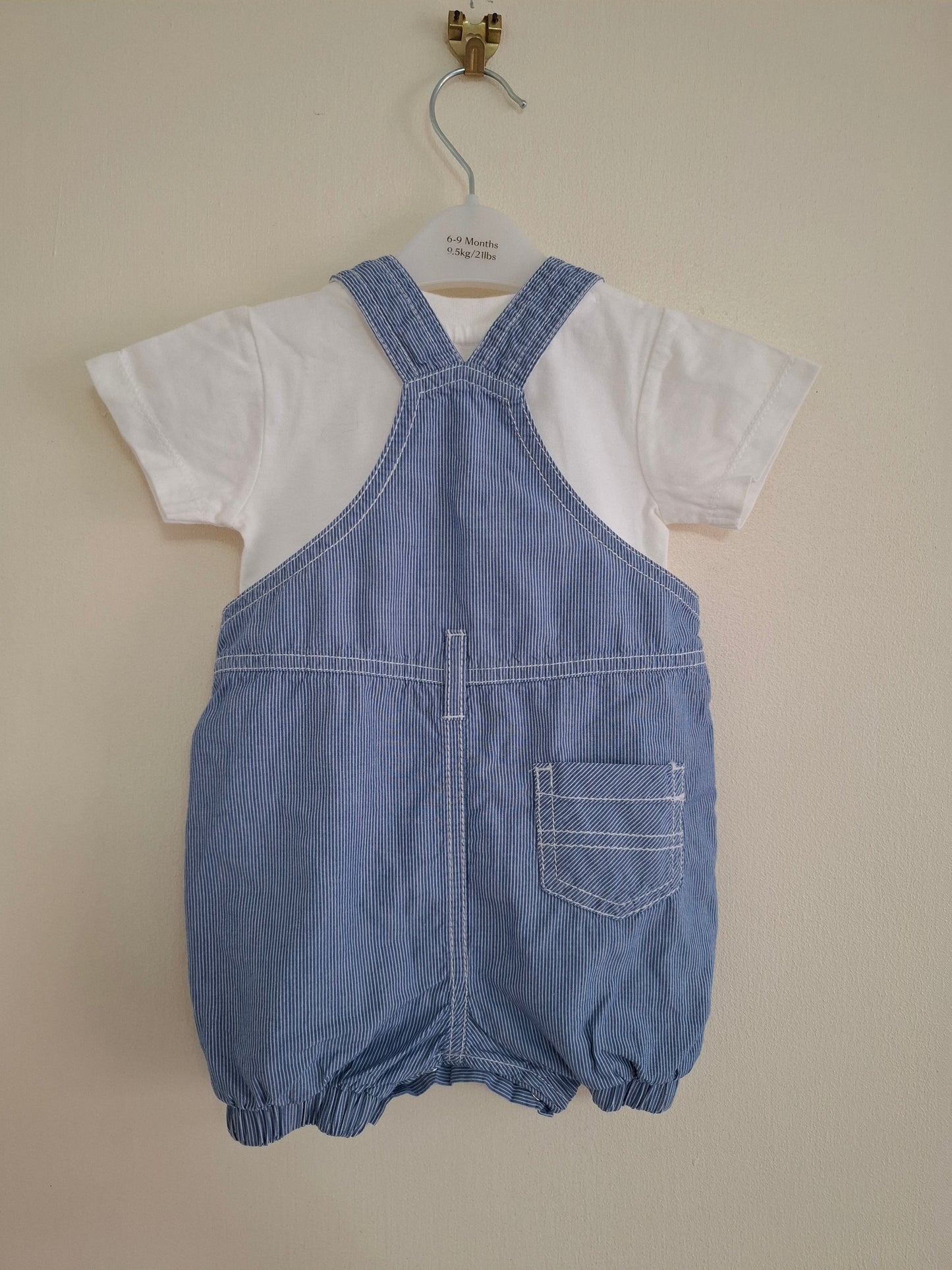 3-6m: Next Dino Cotton Dungerees