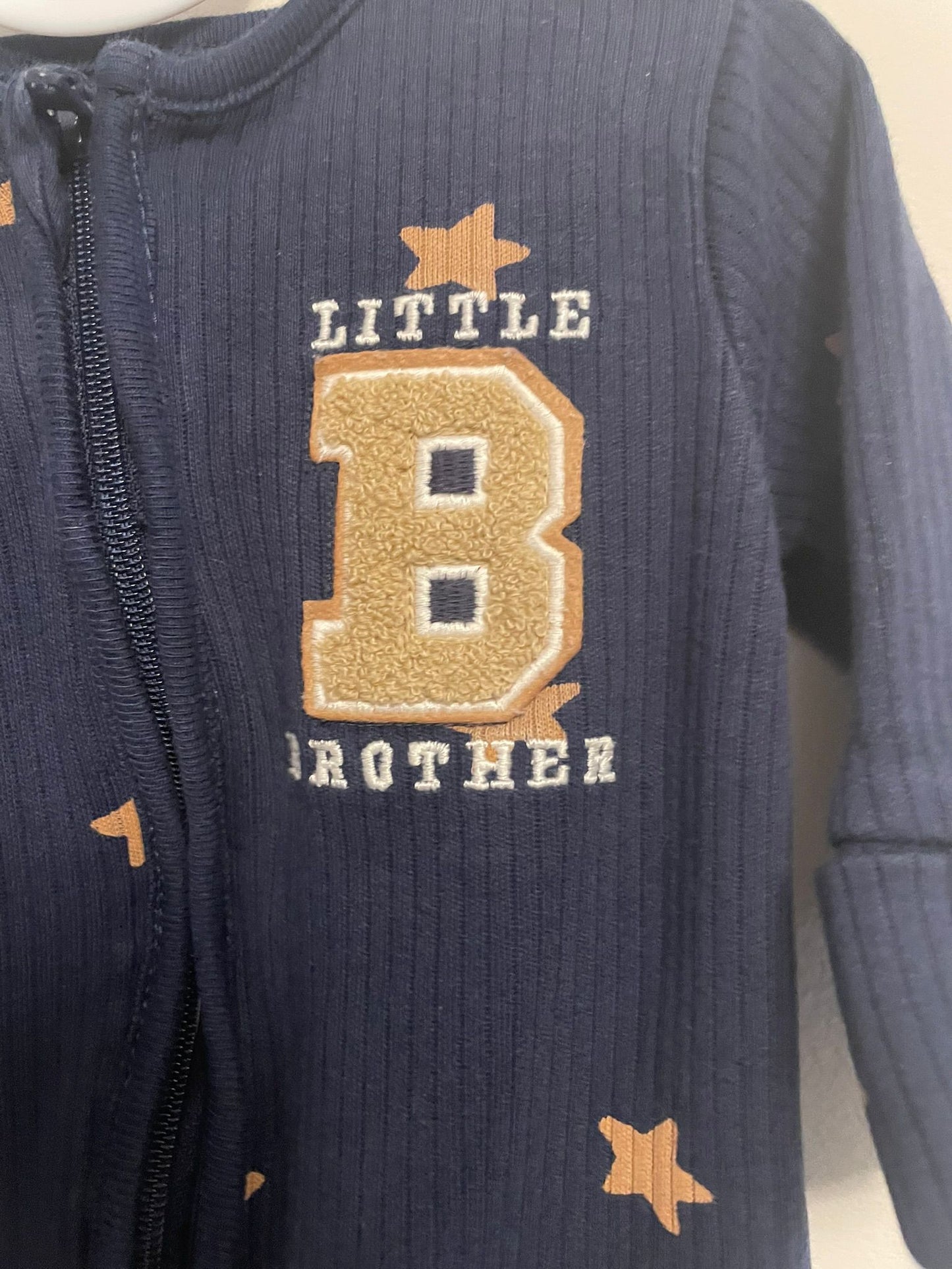 0-3m: Next Navy "Little Brother" Sleepsuit