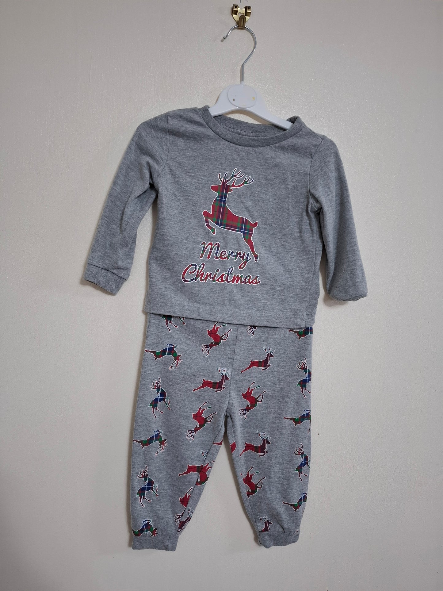 9-12m: Reindeer Christmas Pyjamas