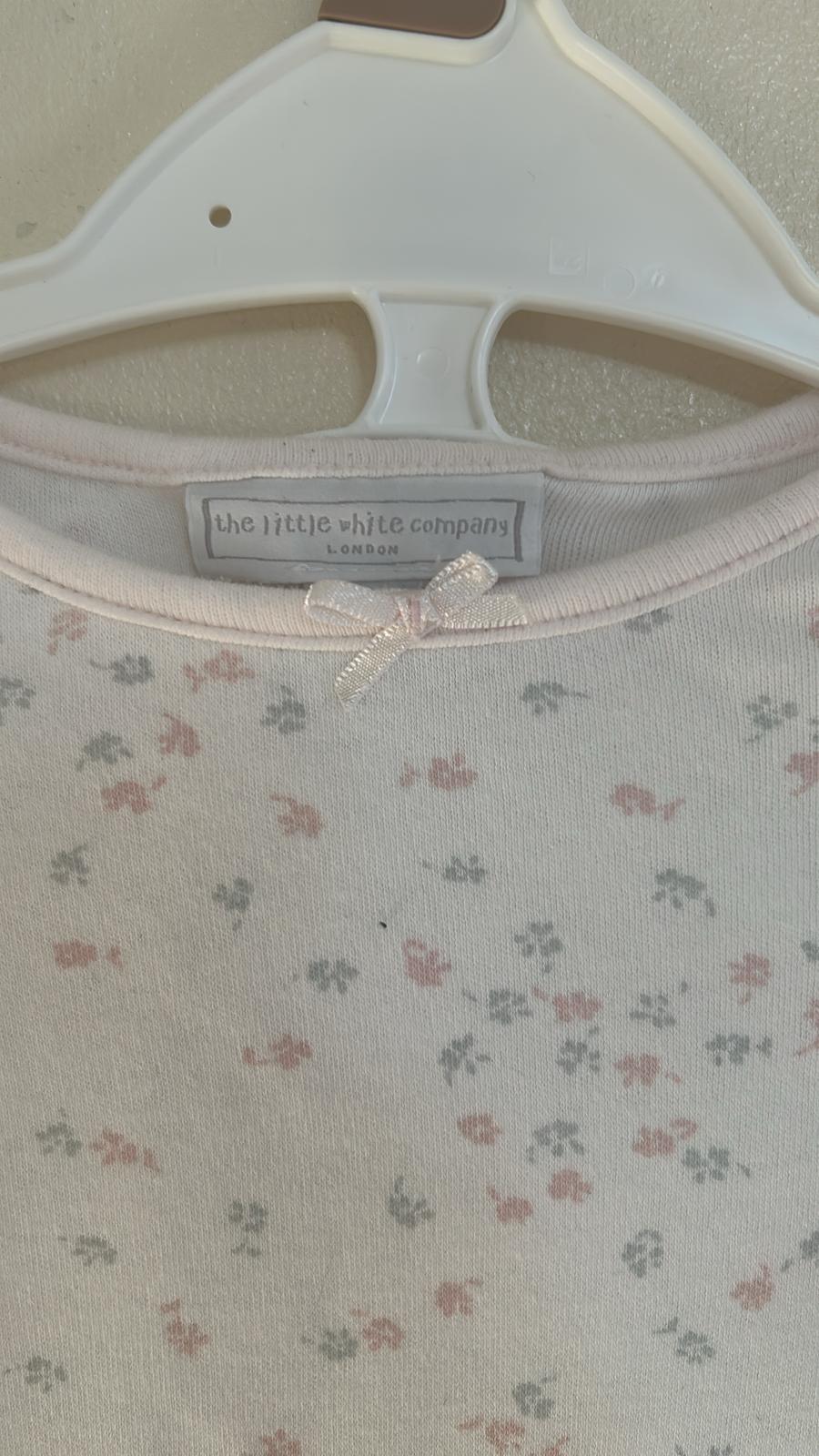 3-6m: Little White Company Footless Sleepsuit