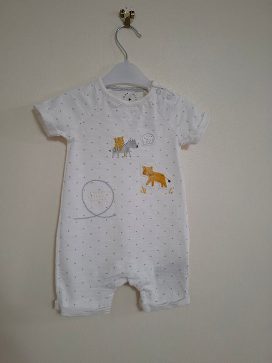 0-3m: "Safari Friends" Romper