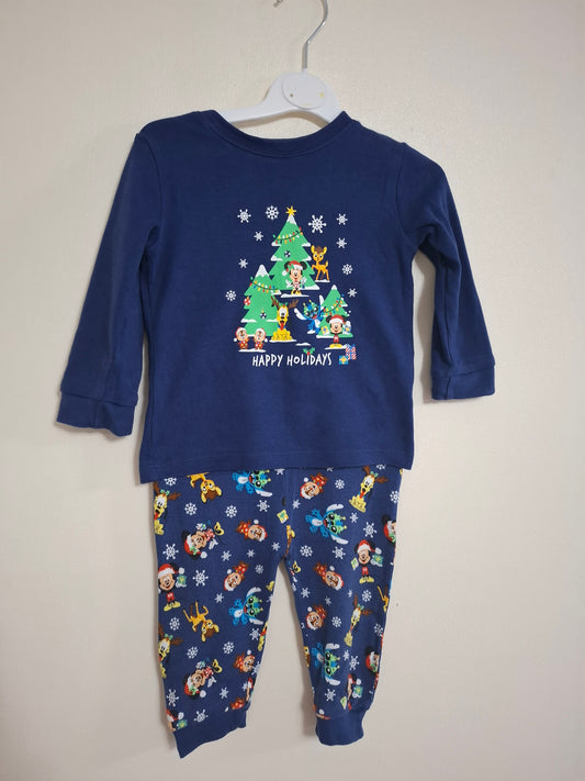 9-12m: Navy Christmas Pyjamas