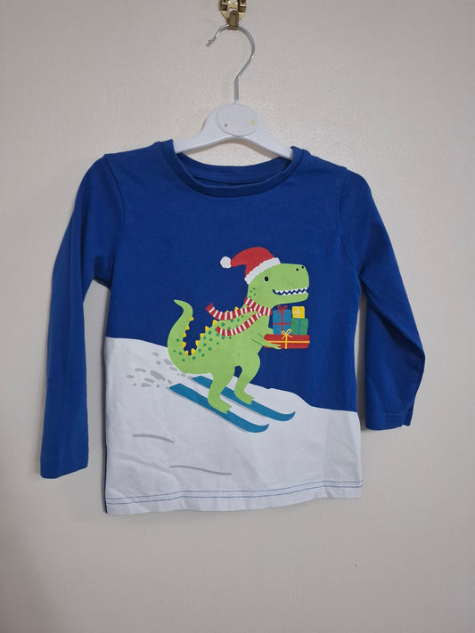 12-18m: Dinosaur Christmas Top