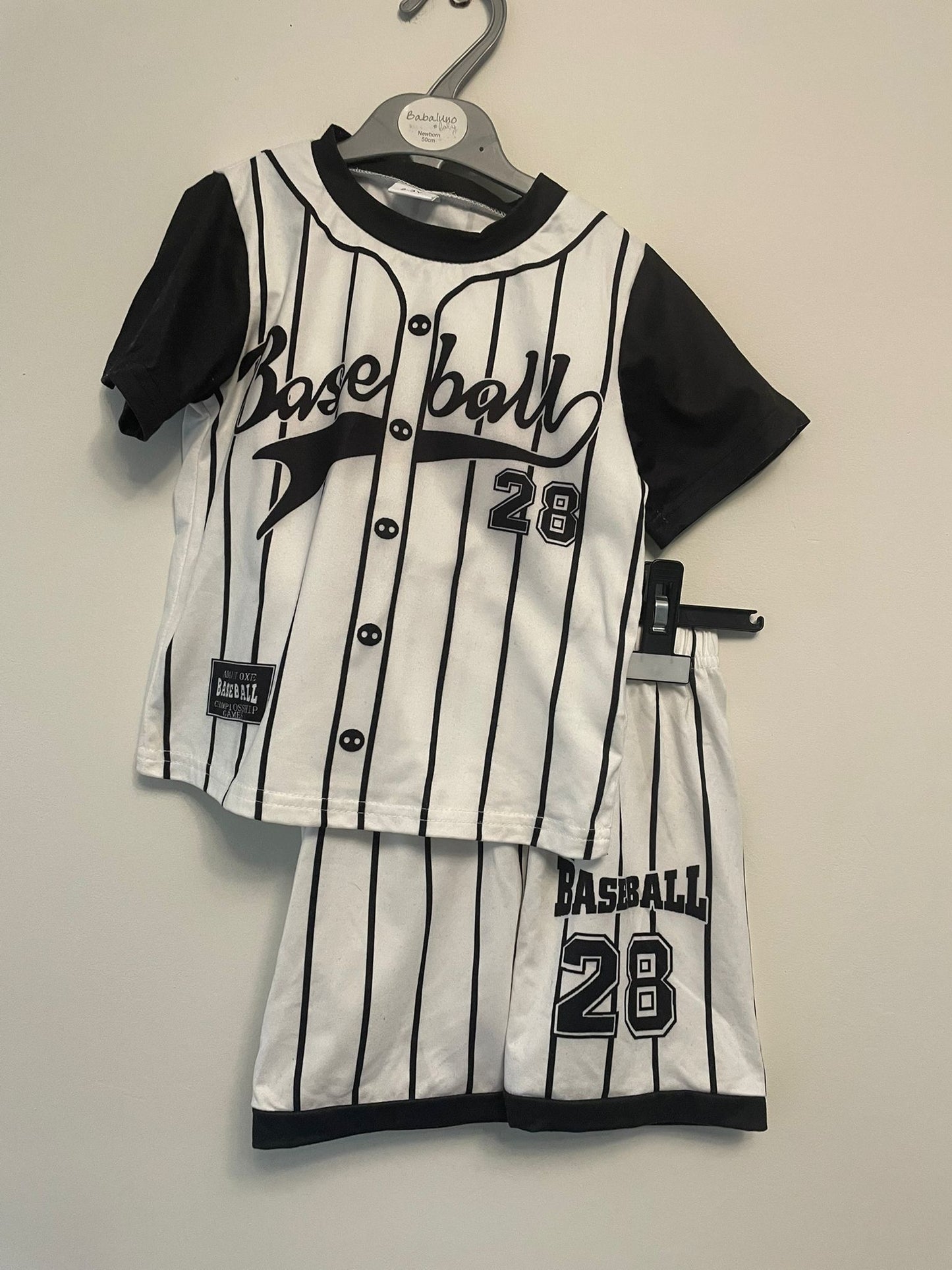 2-3y: Baseball Themed Shorts Set