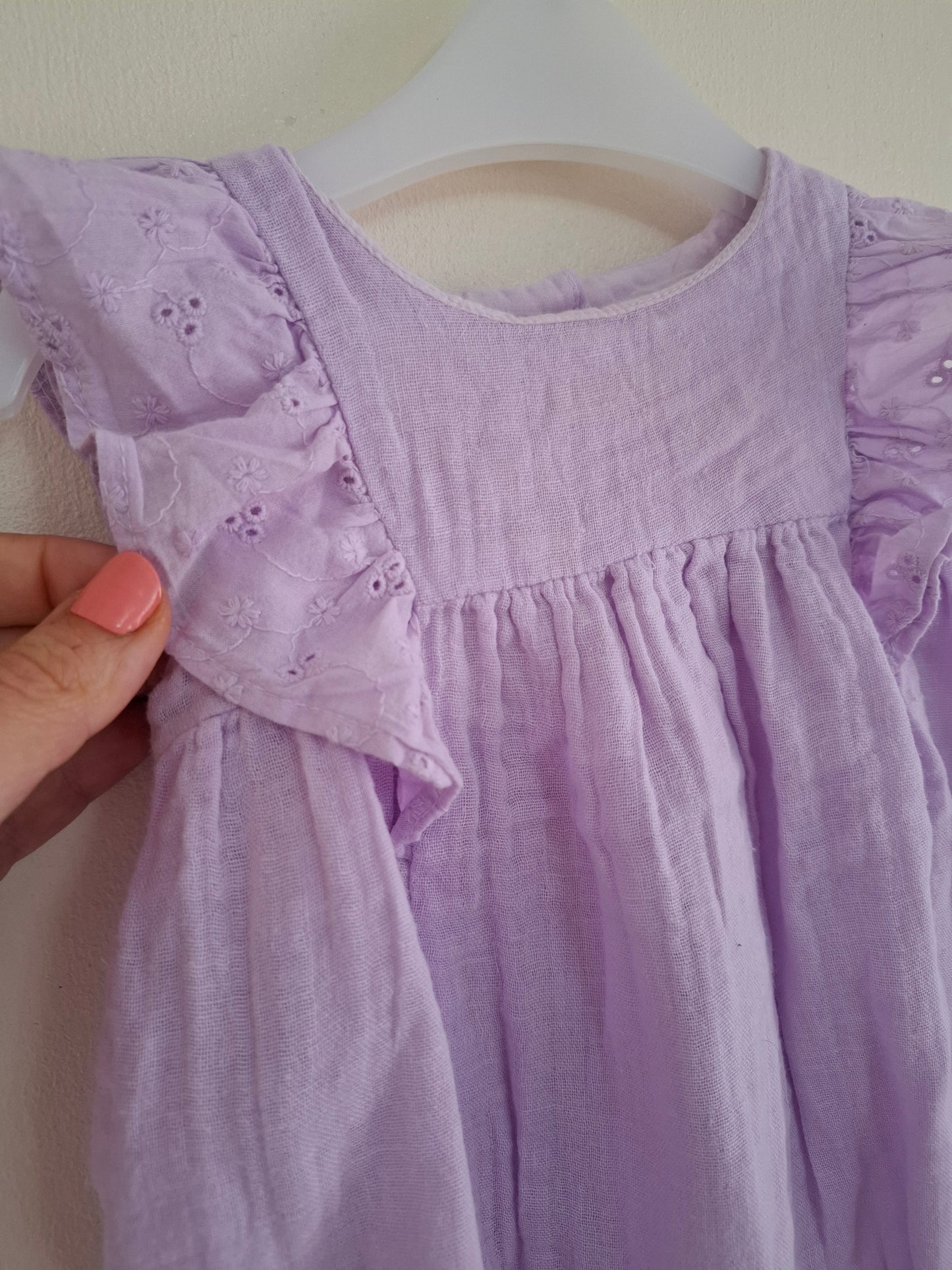 3-6m: Cheesecloth Cotton Romper