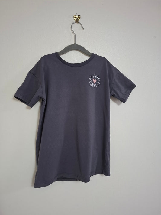 5-6y: Charcoal Grey "I am Enough" Slogan T-shirt