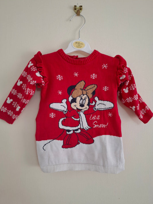 3-6m: Minnie Mouse Christmas Jumper