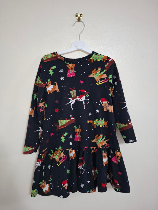 5y: Cotton Christmas Dress