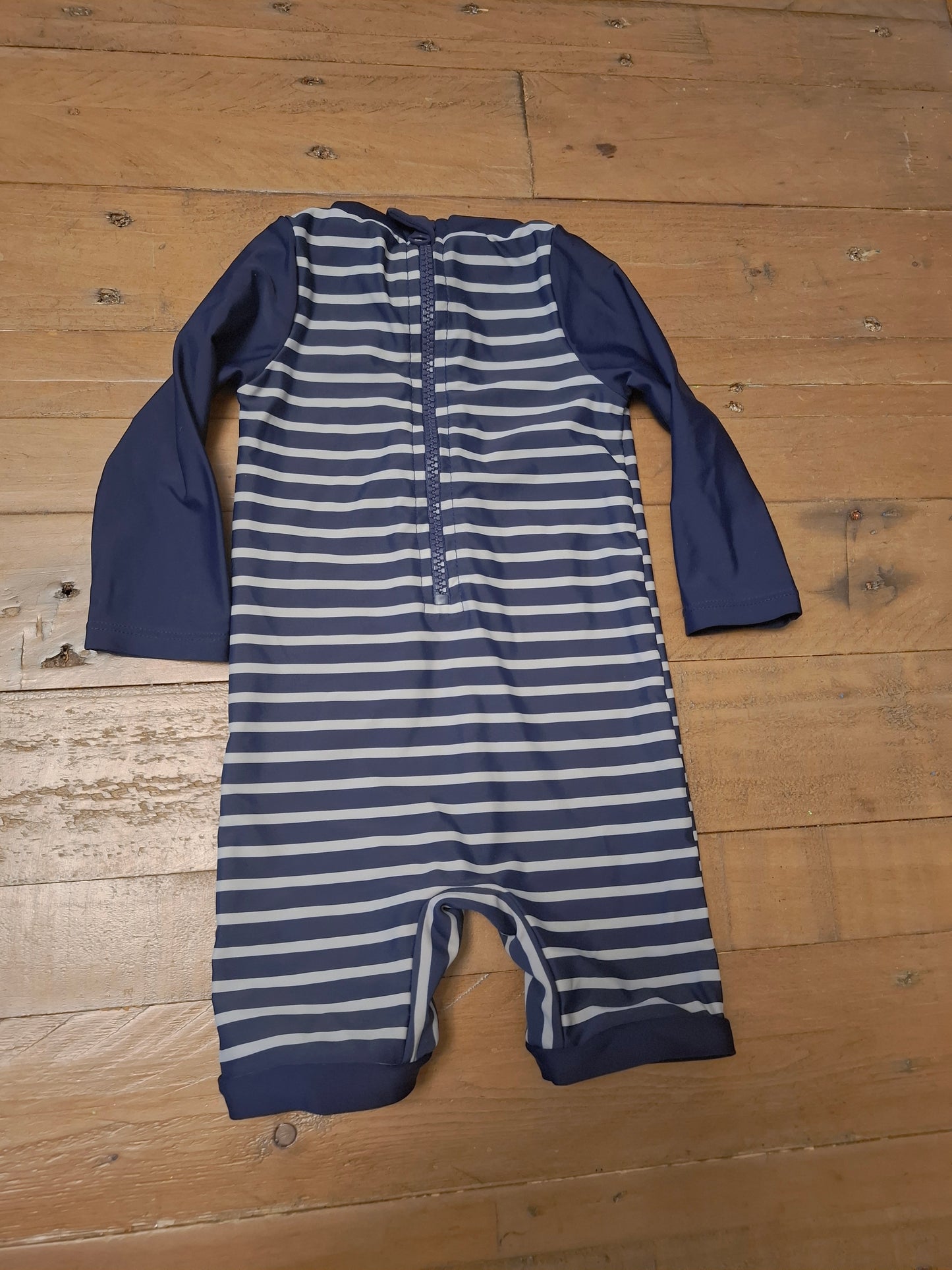 3-6m: Navy One Piece Swimsuit