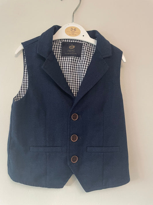 12-18m: Next Navy Waistcoat