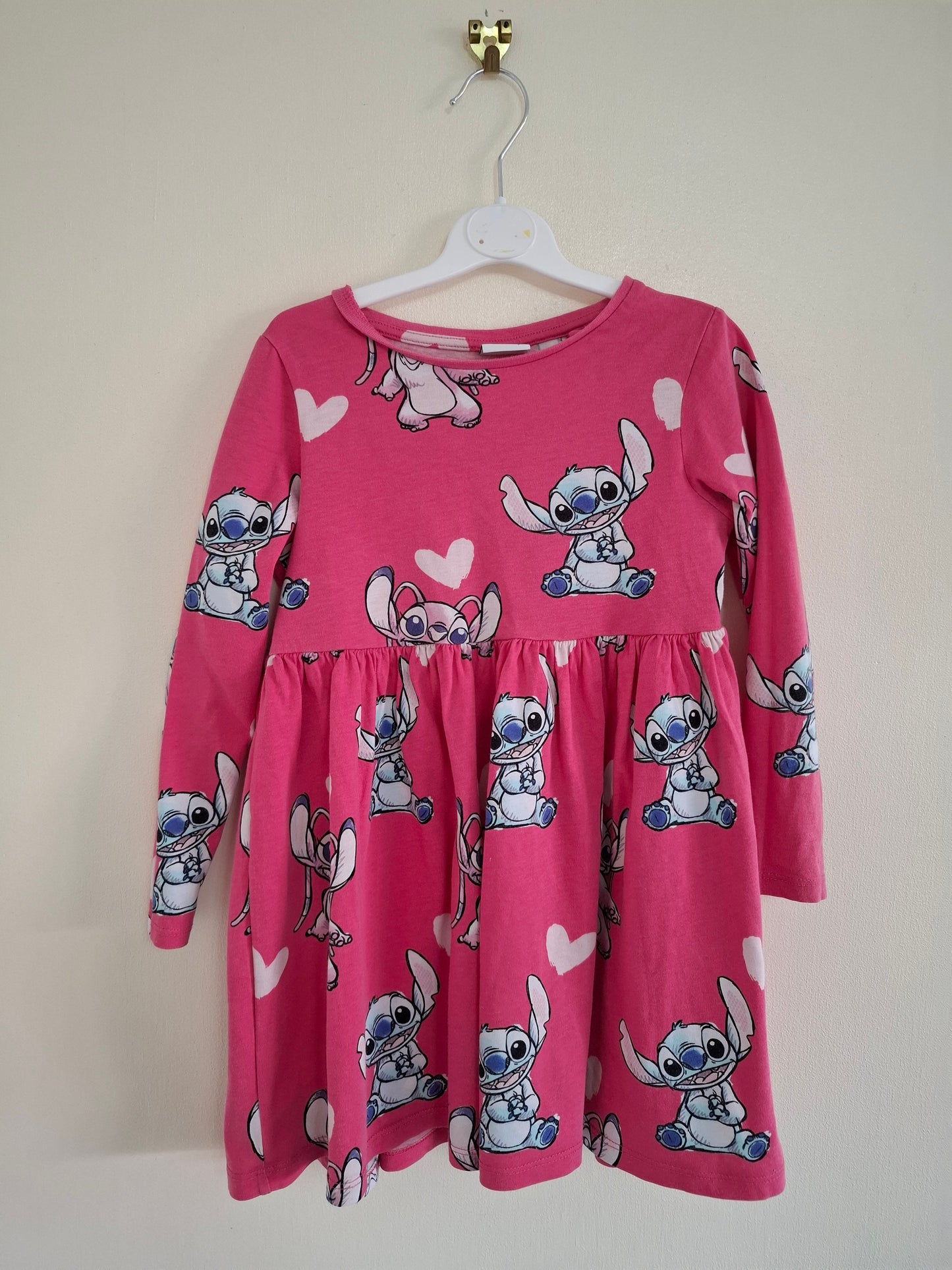 5-6y: Disney Long Sleeved Stitch Dress