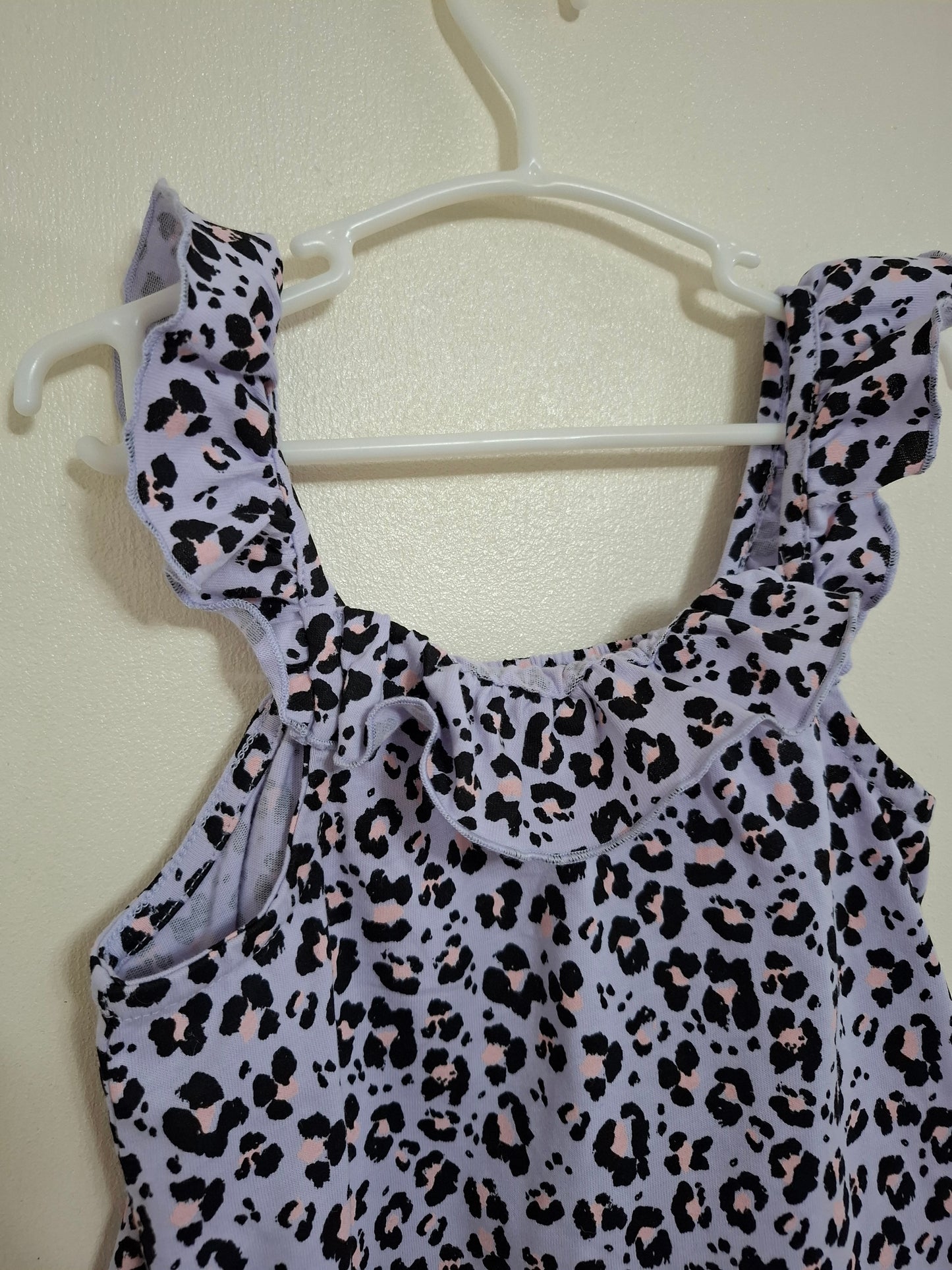3-4y: As New Purple Leopard Print Set