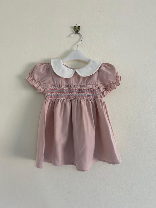 9-12m: Embroidered Smock Dress