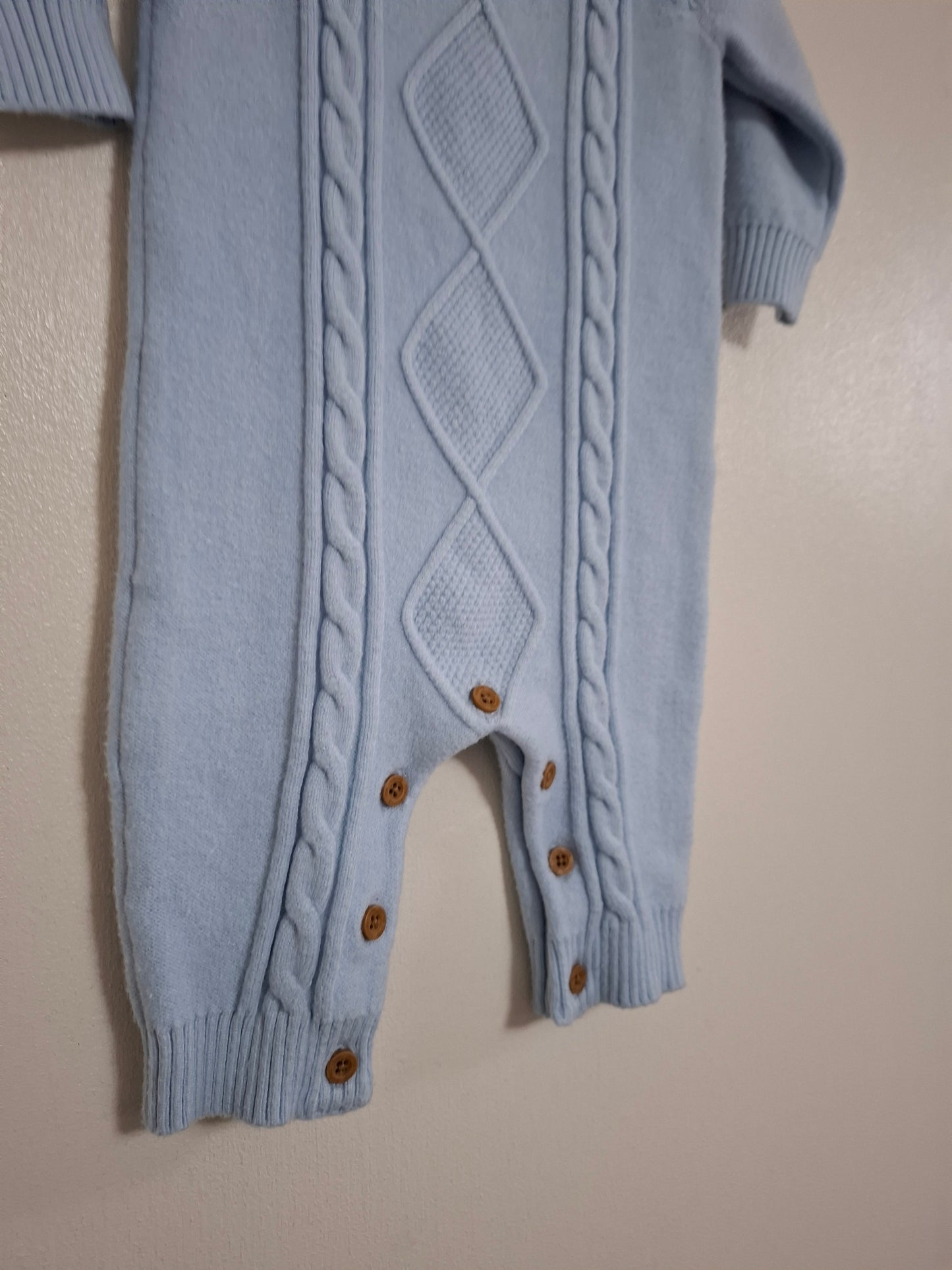 0-3m: Knitted romper