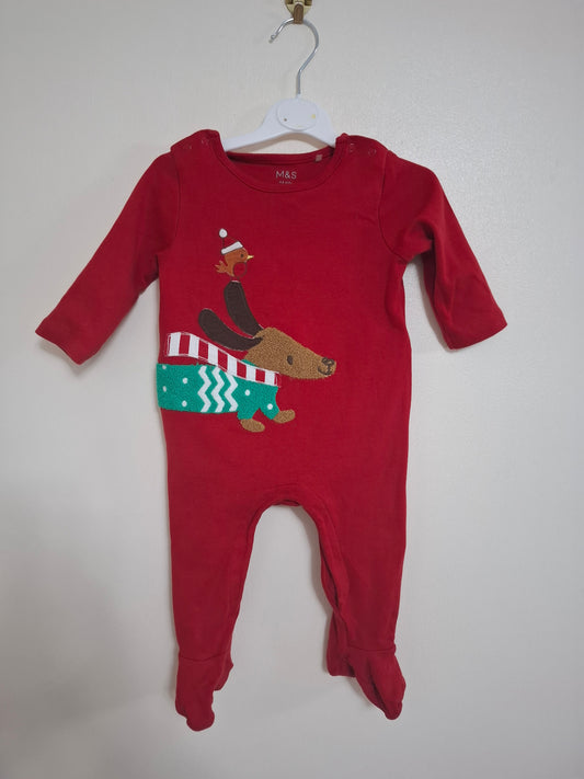 6-9m: M&S Two-Sided Sleepsuit