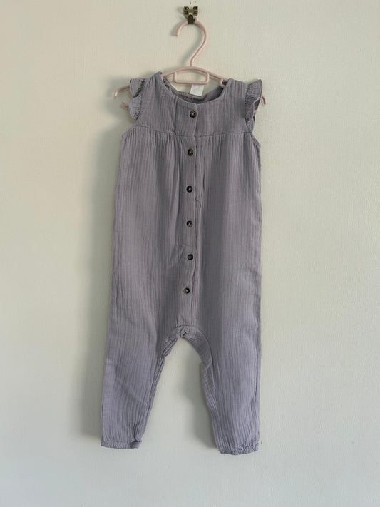 9-12m: Cheesecloth Cotton Jumpsuit