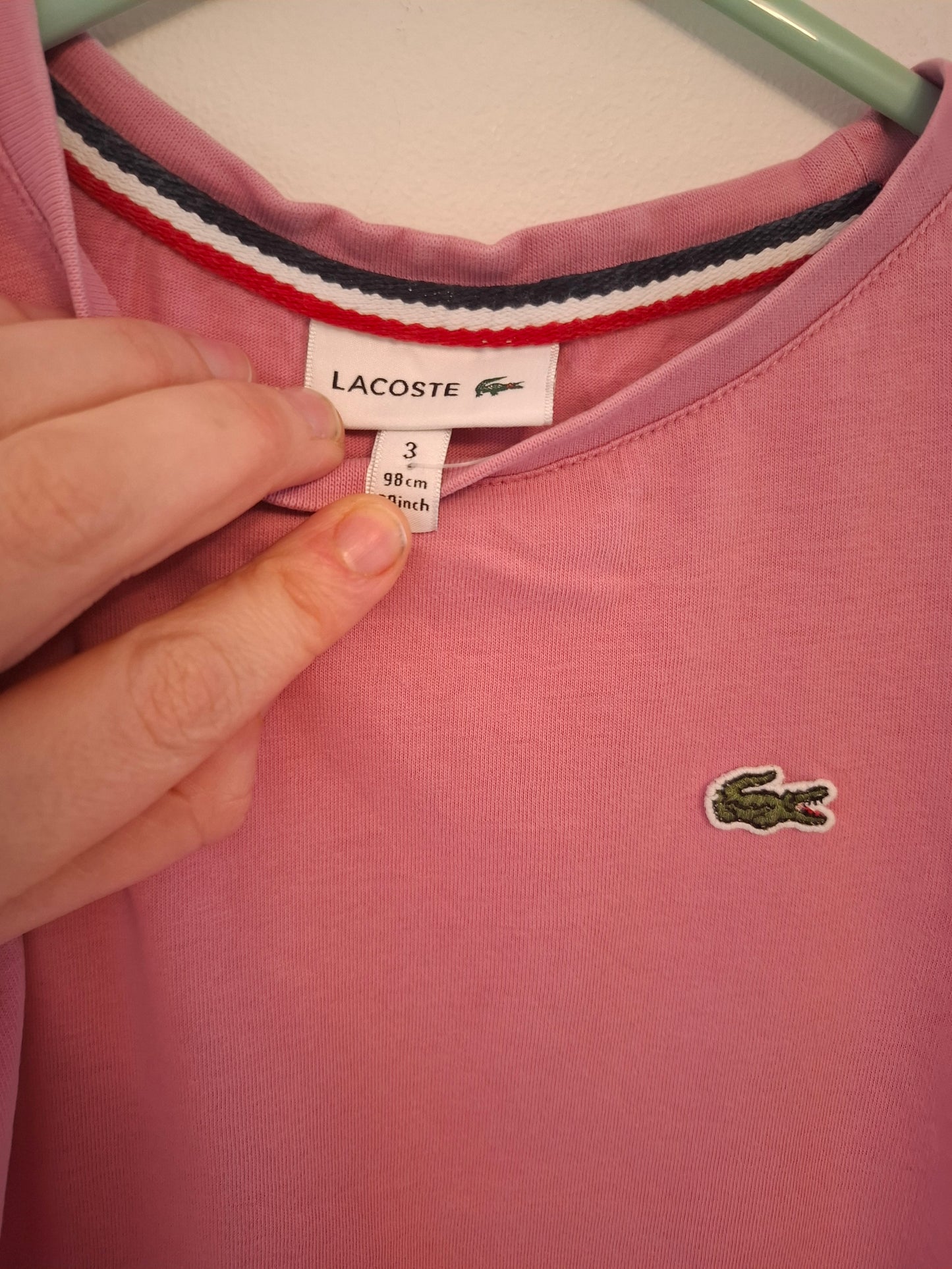 3y: Salmon Lacoste T-shirt