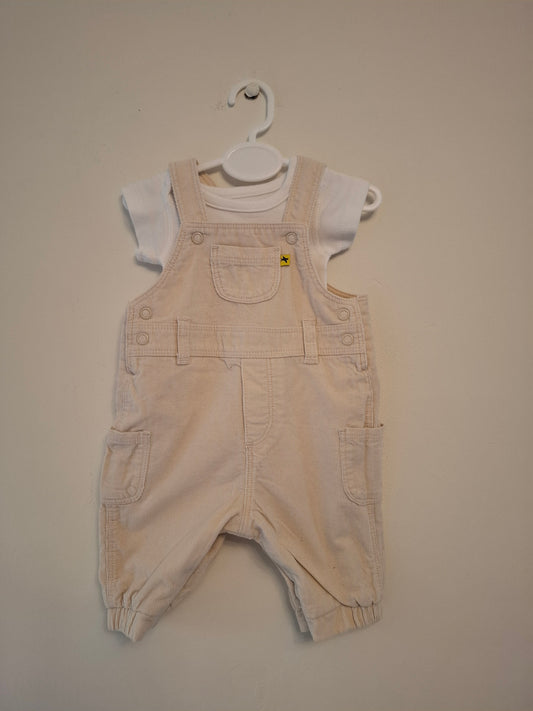 Tiny Baby: Fine Corduroy Dungaree Set