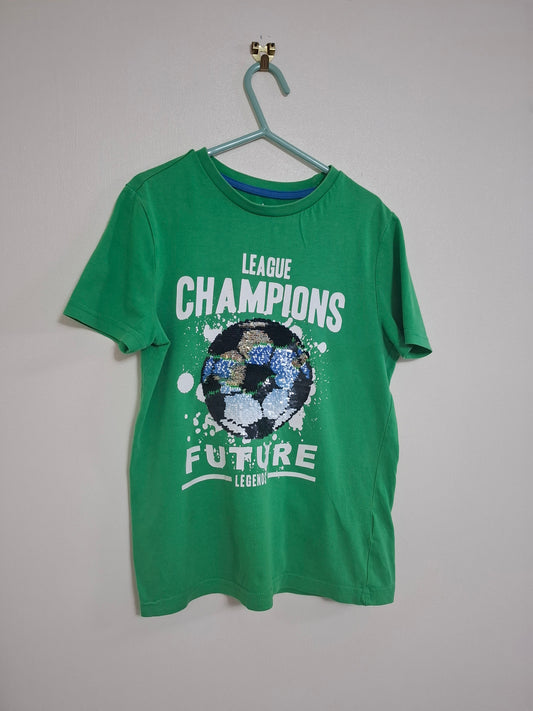 6-7y: Reversible Sequin Football T-shirt