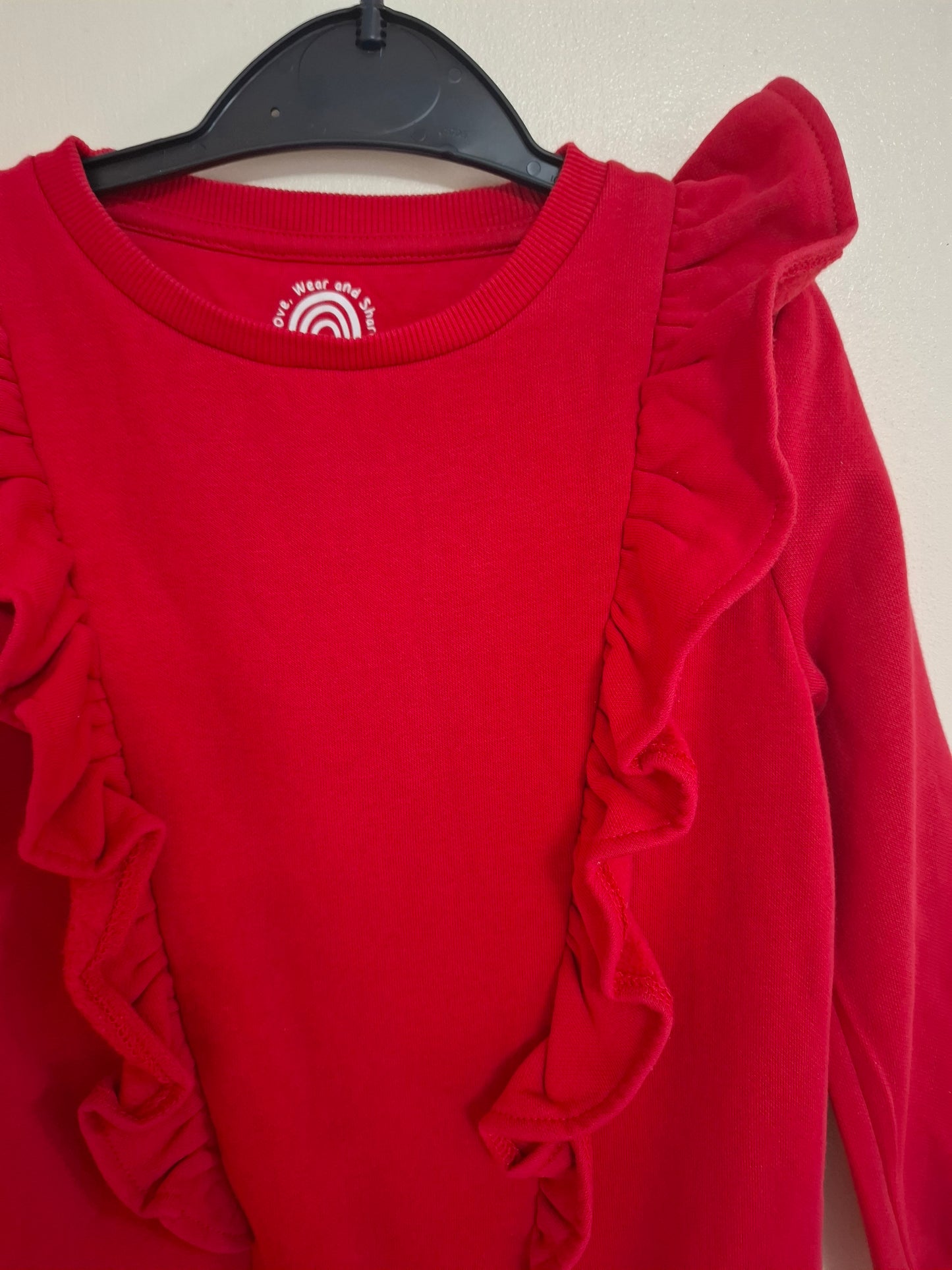 5-6y: Red Jersey Dress
