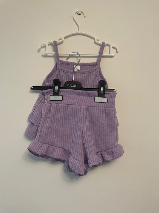 4y: Lilac Shorts Set