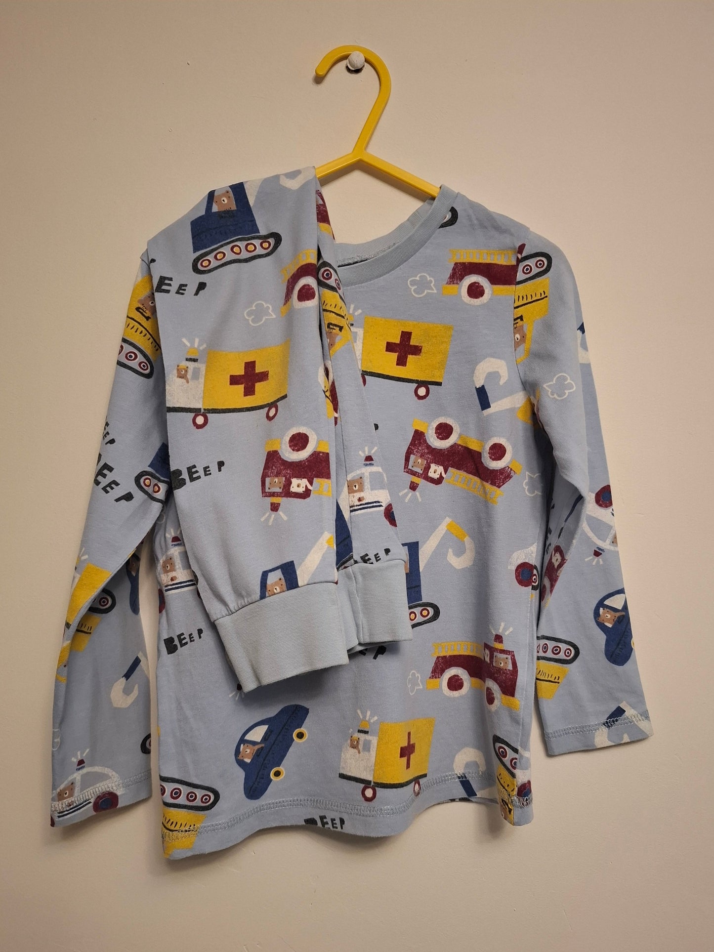 4-5y: Set of 3 Transport Pyjamas